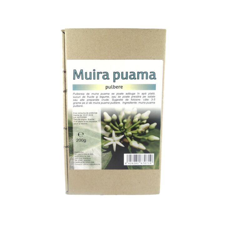 Muira Puama, pulbere, pudra, 200g New Bio Life